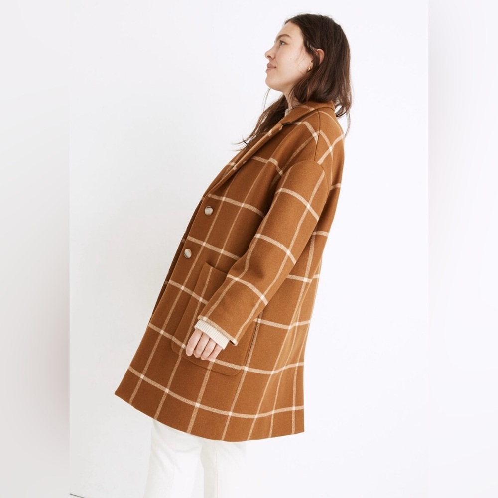 NWT! Madewell Windowpane Elmcourt Coat